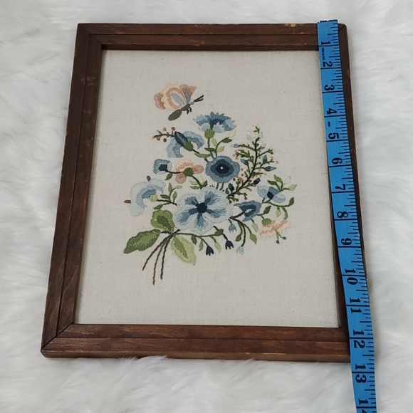 Vintage Bundle embroidered frame floral canvas handmade main image 0